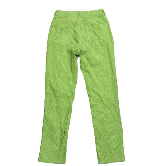 PacSun Women Lime Corduroy Mom Jeans Inseam 27 Size 24 Excellent - Picture 2 of 7